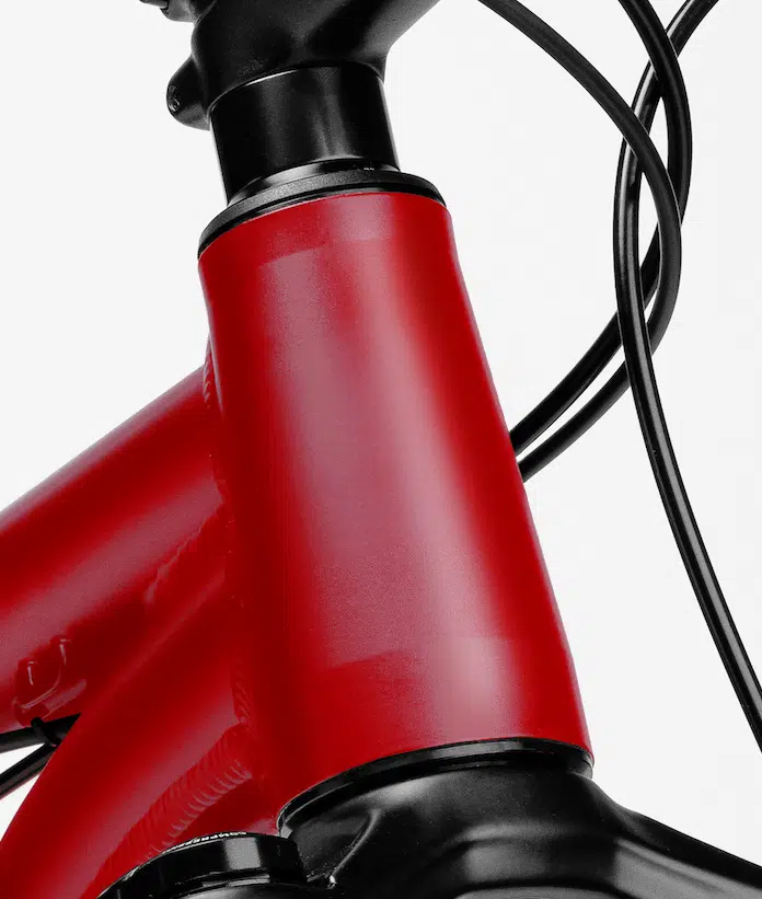 Volcanic Bikes Original APB Bike Frame Front in Dry Red