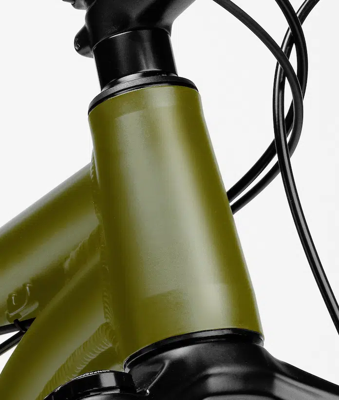 Volcanic Bikes Original APB Frame Front in Olive Green